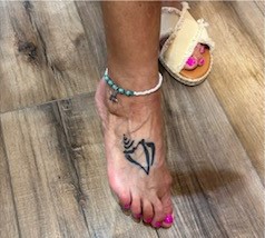 Fan Foot Tattoo